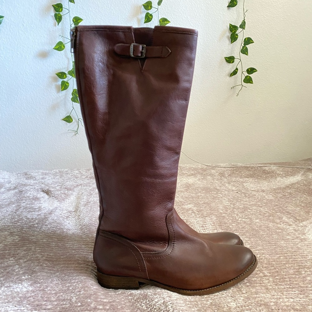 FRYE PIPPA TALL BACK-ZIP BOOTS Sz 9